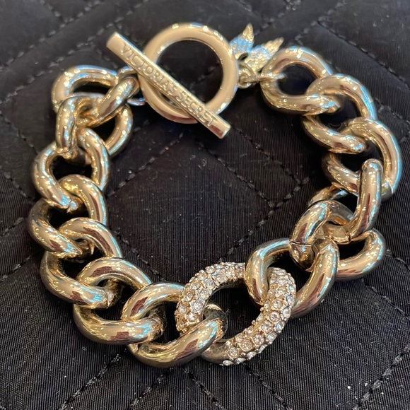 Victoria's Secret Jewelry - 7.5 inch gold Victoria Secrets bracelet
